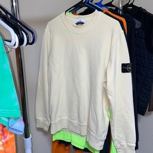 Stone island cream crewneck